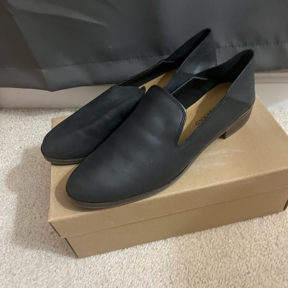 Lucky Brand Black Slip-On Loafers